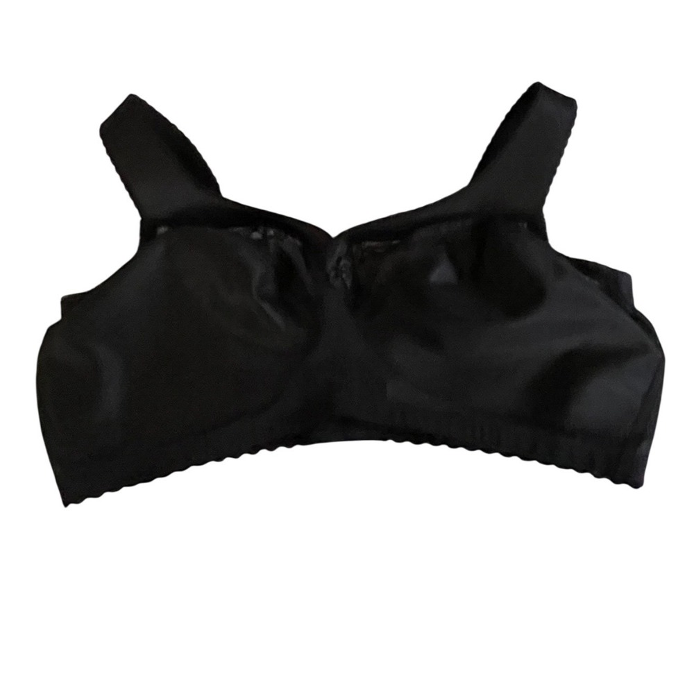 Glamorise MagicLift Black Wireless Full Figure Support Bra 1000 42DD Womens